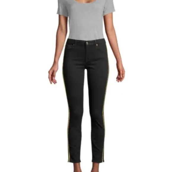 7 For All Mankind Ankle Glitter Stripe Jeans (NWT) - Picture 6 of 6